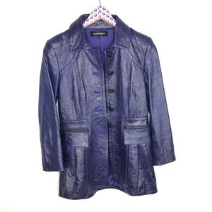 NANETTE LEPORE | Genuine Leather Purple Jacket